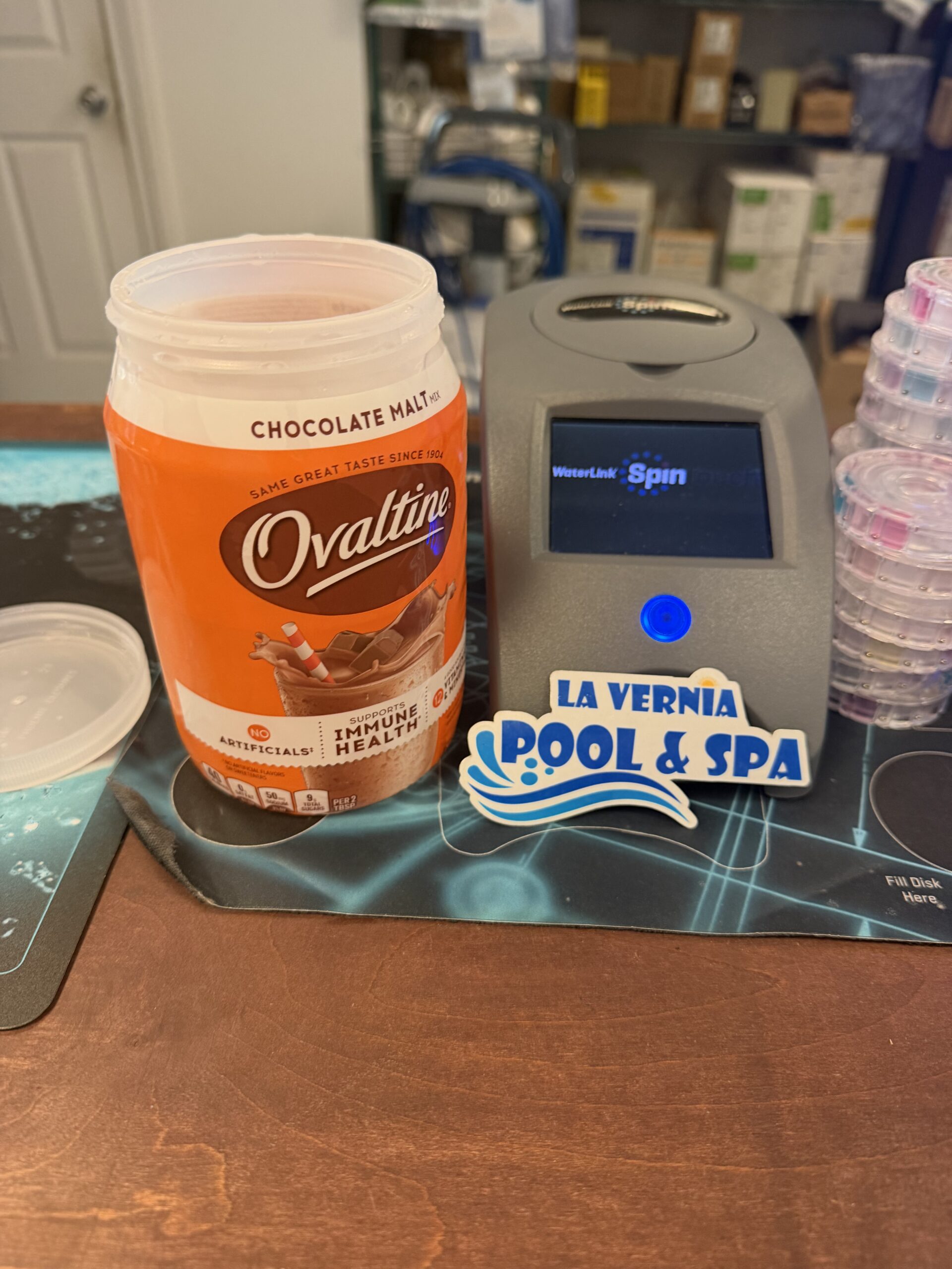 Funny pool water sample