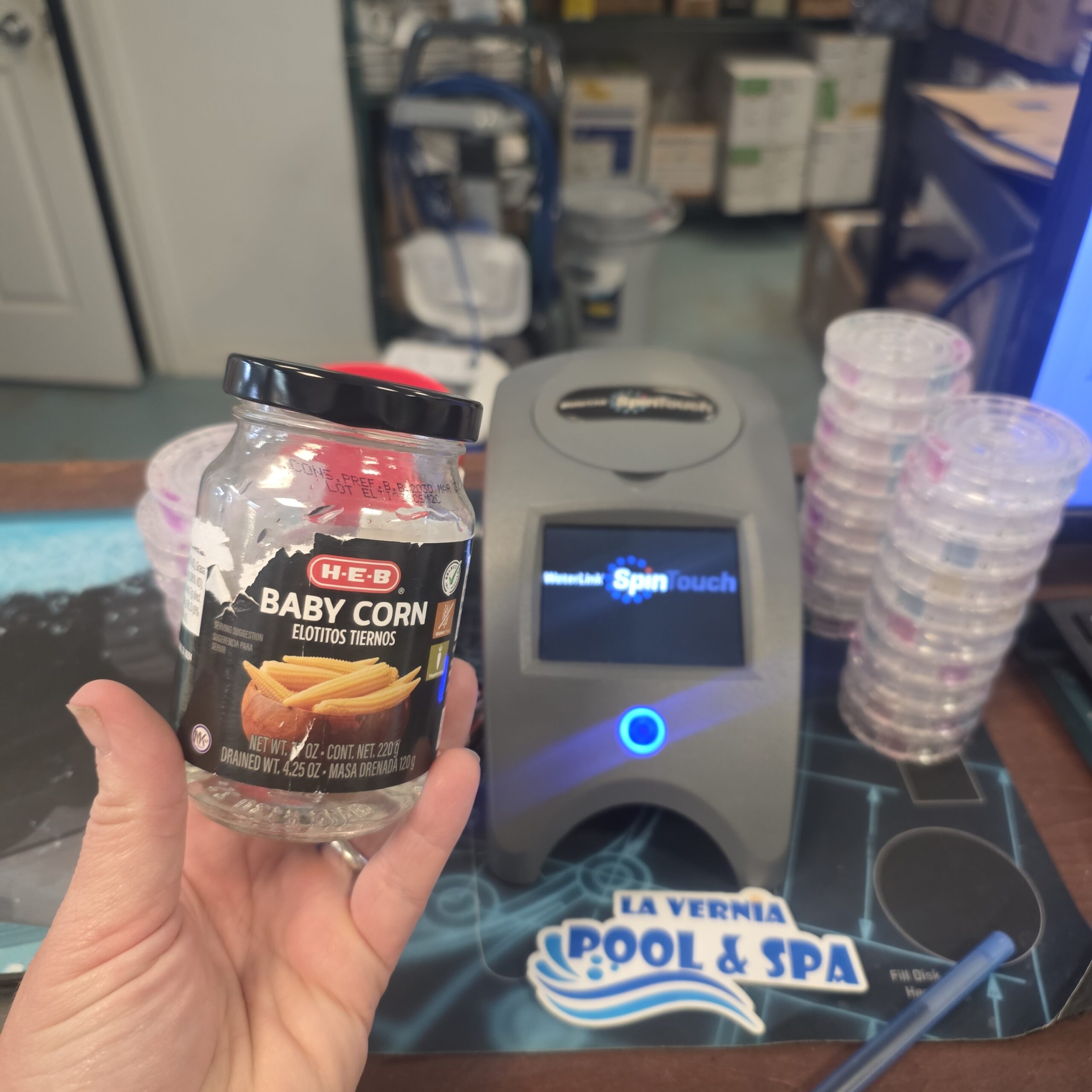 baby corn pool water sample